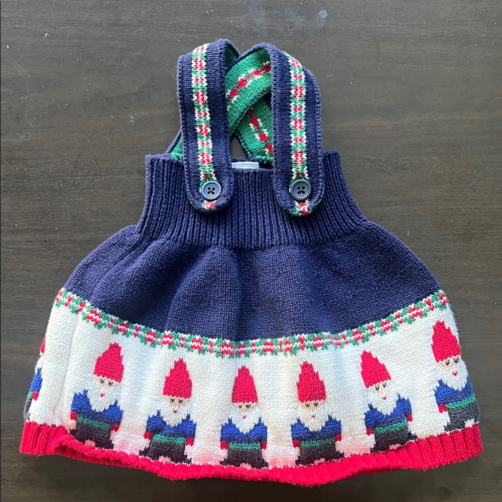 🎄 Hanna Andersson Baby Knit Gnome Dress – Size 50cm (0–3 mo) 🎄 - Picture 2 of 7